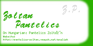 zoltan pantelics business card